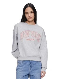 Sweater & Pullover*JJXX Merle Rlx Short Crew Pullover hellgrau meliert/New York