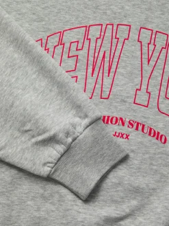 Sweater & Pullover*JJXX Merle Rlx Short Crew Pullover hellgrau meliert/New York