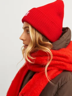 Caps & Mützen*JJXX Othelia Knit Beanie Mützen feurig rot