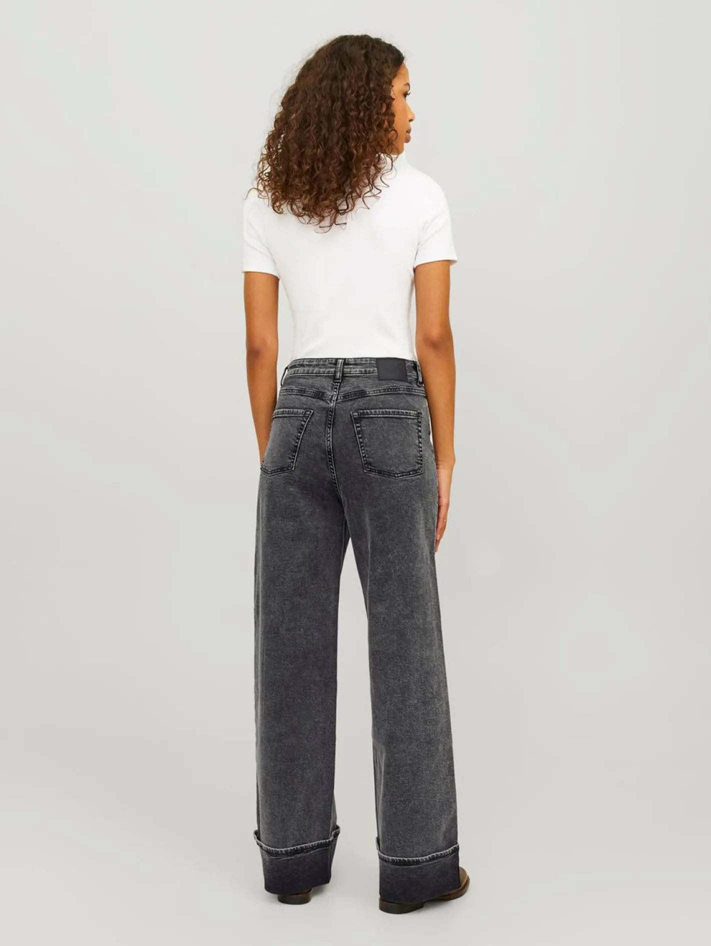 Hosen & Jeans*JJXX Tokyo Wide Fold High Waist Jeans grauer Denim