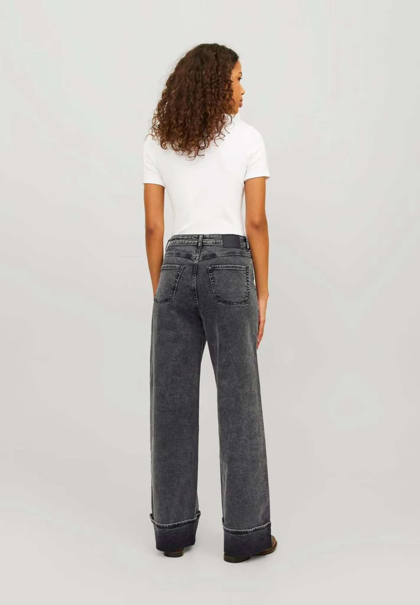 Hosen & Jeans*JJXX Tokyo Wide Fold High Waist Jeans grauer Denim