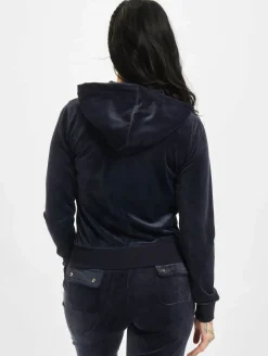 Sweater & Pullover*Juicy Couture Kapuzenpullover mit durchgehendem Reißverschluss und Reißverschlusslasche & JC nightsky