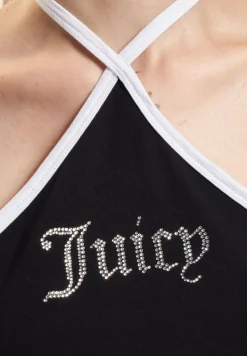 Tops & T-Shirts*Juicy Couture Kontrast Neckholder Tops schwarz