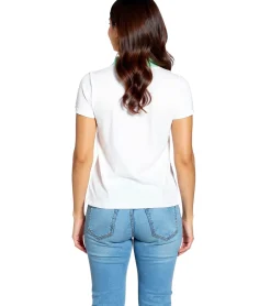 Poloshirts & Blusen*KangaROOS Damen Baumwoll-Shirt Polo-Shirt zweifarbiges Pique Kurzarm-Shirt 68859808 Weiß