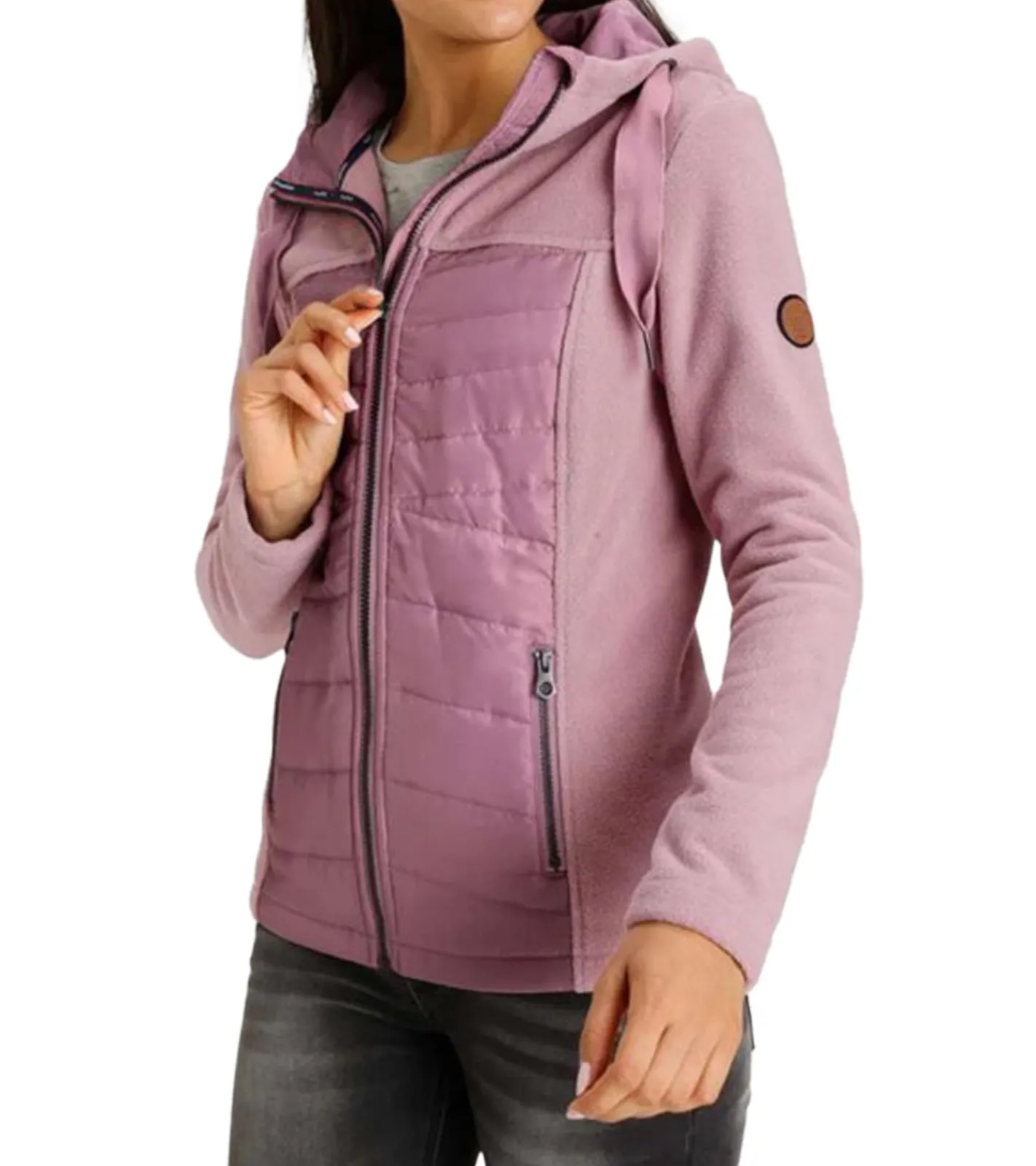 Mäntel & Jacken*KangaROOS Damen Fleece-Jacke nachhaltige Steppjacke mit Kapuze Übergangs-Jacke 49600062 Rosa