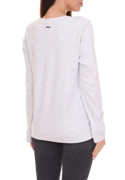 Sweater & Pullover*KangaROOS Damen Pullover modisches Sweat-Shirt mit Logo-Print auf der Front 47524269 Hellgrau