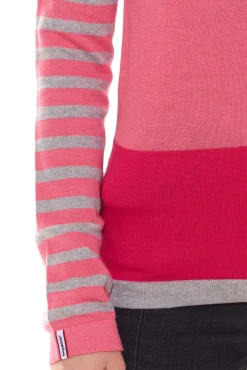 Strickjacken & Cardigans*KangaROOS Damen Strickjacke Feinstrick-Jacke im Colour-Block Design 53550801 Rosa/Grau