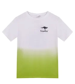 T-Shirts & Tank Tops*KangaROOS Jungen Baumwoll-Shirt T-Shirt mit großem Rücken-Print und Farbverlauf 72500356 Weiß/Limettengrün