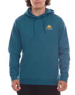 Pullover & Sweater|Jogginghosen & Fitnessmode*Kappa Dragonfly Herren Hoodie oder modischer Trainings-Anzug Petrolblau Jogginghose