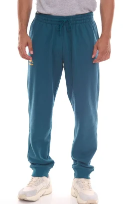Jogginghosen & Fitnessmode*Kappa Dragonfly Herren Jogging-Hose bequeme Sweat-Hose mit Logo-Print und elastischem Ripp-Beinabschluss 710662 Petrolblau
