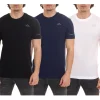 T-Shirts & Tank Tops*Kappa Herren Baumwoll-Shirt Rundhals-Shirt mit kleinem Logo-Patch Kurzarm-Shirt 711169 , Blau oder Schwarz Weiß