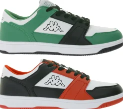 Turnschuhe & Sneaker*Kappa Logo Rernal 2 Herren Alltags-Sneaker Freizeit-Schuhe Schnür-Schuhe Trainings-Schuhe 341X2DW Schwarz/Rot/Weiß oder Weiß/Grün