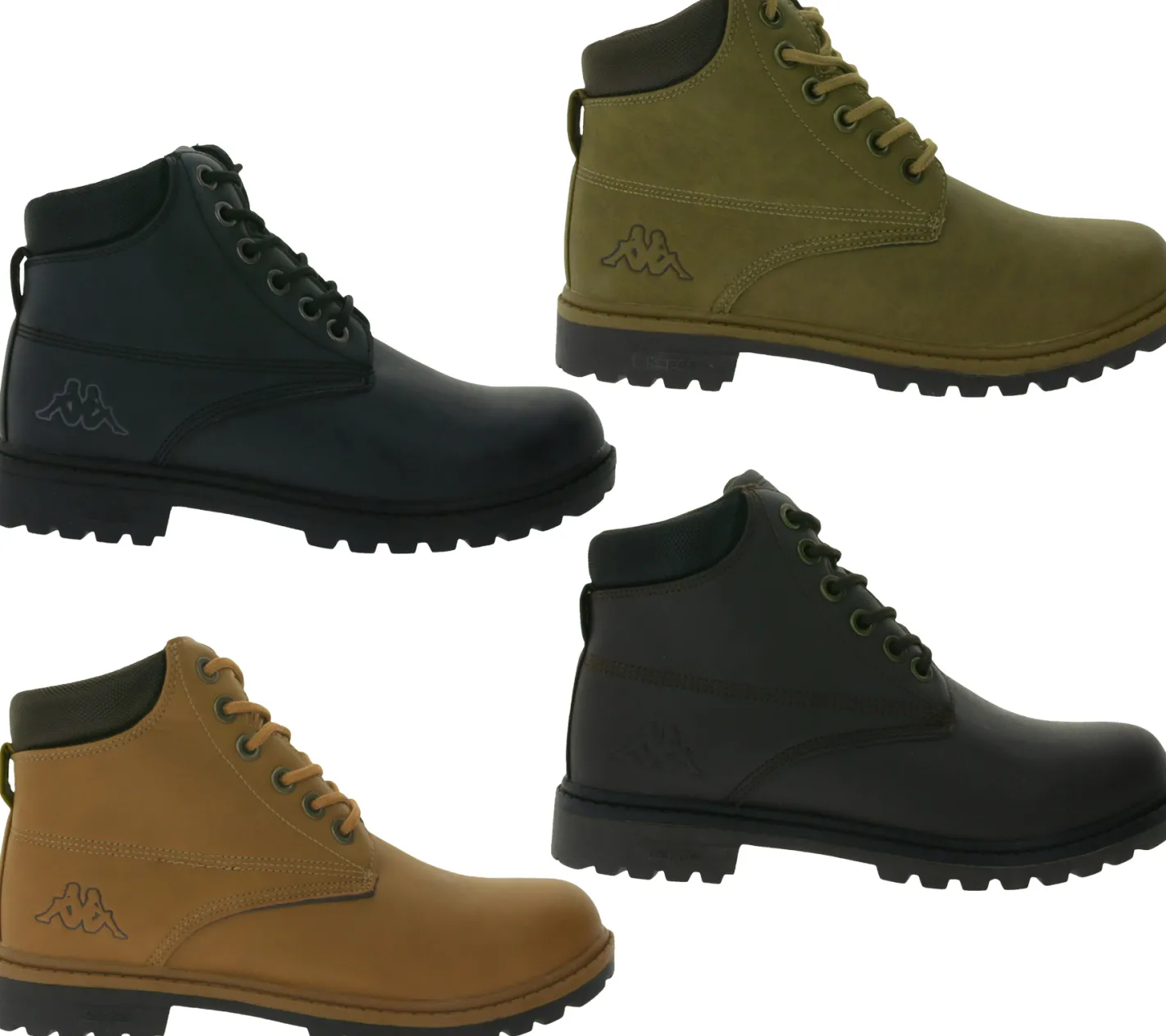 Stiefel & Boots*Kappa Logo Tennessee 2 Herren Winter-Stiefelette Schnür-Boots in Kunstleder-Optik 303UY90 Braun oder Schwarz