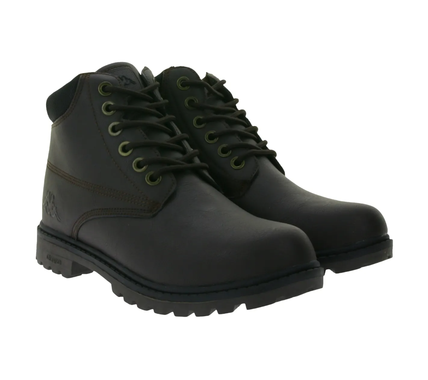 Stiefel & Boots*Kappa Logo Tennessee 2 Herren Winter-Stiefelette Schnür-Boots in Kunstleder-Optik 303UY90 Braun oder Schwarz