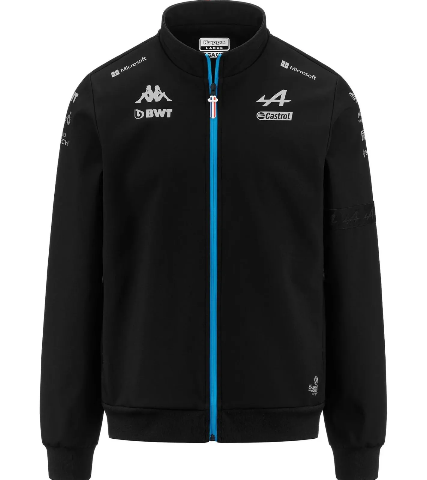 Jacken & Mäntel*Kappa X ALPINE Formel 1 Ambacy Kinder Softshell-Jacke mit Polarfleece-Futter Mädchen Jungen Übergangs-Jacke Jugendliche 361D53W AF1 005 Schwarz
