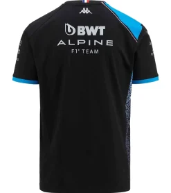 T-Shirts & Tank Tops*Kappa X ALPINE Formel 1 F1 Kinder T-Shirt mit HYDRO WAY PROTECTION-Technologie Kurzarm-Shirt 321F34W AF1 A12_K Schwarz