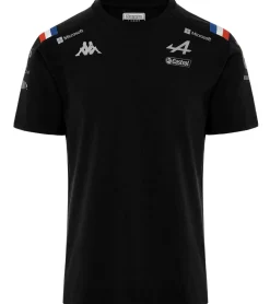 T-Shirts & Tank Tops*Kappa X ALPINE Formel 1 F1 Kinder T-Shirt mit HYDRO WAY PROTECTION-Technologie Kurzarm-Shirt 331915W Blau oder Schwarz
