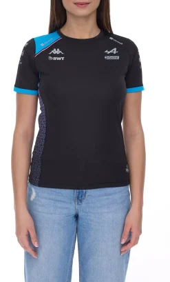 Tops & T-Shirts*Kappa X ALPINE Formel 1 F1 Damen T-Shirt mit HYDRO WAY PROTECTION-Technologie Kurzarm-Shirt 351G58W AF1 A12 Schwarz