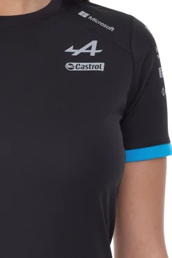 Tops & T-Shirts*Kappa X ALPINE Formel 1 F1 Damen T-Shirt mit HYDRO WAY PROTECTION-Technologie Kurzarm-Shirt 351G58W AF1 A12 Schwarz