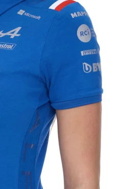 Poloshirts & Blusen*Kappa X ALPINE Formel 1 Team Ocon Gasly Damen Polo-Hemd mit HydroWayProtection Baumwoll Kurzarm-Shirt 35163WW AF1 in Blau oder Schwarz