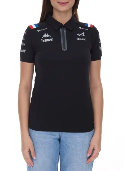 Poloshirts & Blusen*Kappa X ALPINE Formel 1 Team Ocon Gasly Damen Polo-Hemd mit HydroWayProtection Baumwoll Kurzarm-Shirt 35163WW AF1 in Blau oder Schwarz