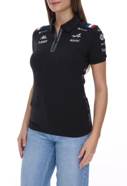 Poloshirts & Blusen*Kappa X ALPINE Formel 1 Team Ocon Gasly Damen Polo-Hemd mit HydroWayProtection Baumwoll Kurzarm-Shirt 35163WW AF1 in Blau oder Schwarz