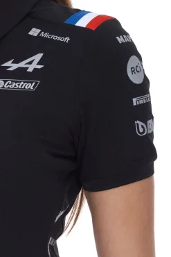 Poloshirts & Blusen*Kappa X ALPINE Formel 1 Team Ocon Gasly Damen Polo-Hemd mit HydroWayProtection Baumwoll Kurzarm-Shirt 35163WW AF1 in Blau oder Schwarz