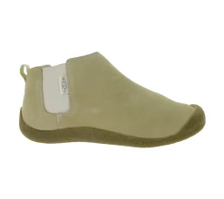 Boots & Stiefel*KEEN Mosey Chelsea Damen Stiefelette Echtleder Schlupf-Schuhe mit Wechselfußbett 1026453 Beige