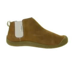 Boots & Stiefel*KEEN Mosey Chelsea Damen Stiefelette Echtleder Schlupf-Schuhe mit Wechselfußbett in Braun oder Beige
