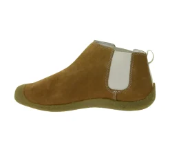 Boots & Stiefel*KEEN Mosey Chelsea Damen Stiefelette Echtleder Schlupf-Schuhe mit Wechselfußbett in Braun oder Beige