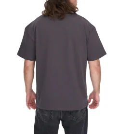 T-Shirts & Tank Tops*KEINE LIEBE Ballhead Herren Baumwoll-Shirt mit LOST ANGELES Schriftzug T-Shirt Rundhals-Shirt Kurzarm-Shirt KLTS1011GRY Grau/Grün/Orange