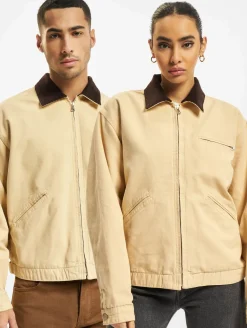 Mäntel & Jacken|Jacken & Mäntel*KEINE LIEBE Canvas Jeansjacke beige