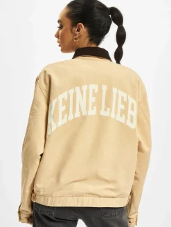 Mäntel & Jacken|Jacken & Mäntel*KEINE LIEBE Canvas Jeansjacke beige