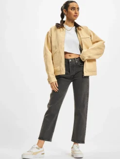 Mäntel & Jacken|Jacken & Mäntel*KEINE LIEBE Canvas Jeansjacke beige