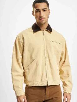 Mäntel & Jacken|Jacken & Mäntel*KEINE LIEBE Canvas Jeansjacke beige