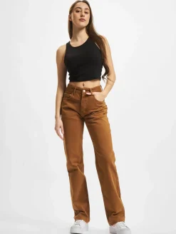 Hosen & Jeans|Jeans & Hosen*KEINE LIEBE Loosefit Denim Mittelbraun