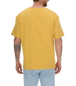 T-Shirts & Tank Tops*KEINE LIEBE Universe City Herren Baumwoll-Shirt mit farblichen Akzenten T-Shirt Rundhals-Shirt Kurzarm-Shirt KLTS1012YEL Gelb/Schwarz