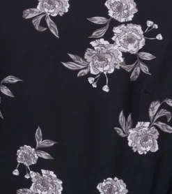 Kleider & Röcke*KIDSWORLD Kinder Sommer-Kleid für Mädchen Baumwoll-Kleid mit Allover-Blumen und Sternen-Print Sommer-Kleid Schwarz oder Dunkelblau