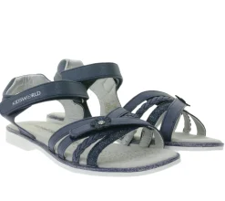 Sandalen|Zehentrenner & Sandalen*KIDSWORLD Kinder und Damen Sandalette mit Klettverschluss Alltags-Sandalen für Mädchen Sommer-Schuhe 47589726 Blau