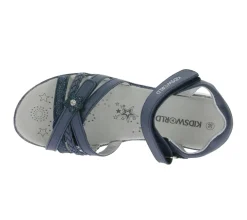Sandalen|Zehentrenner & Sandalen*KIDSWORLD Kinder und Damen Sandalette mit Klettverschluss Alltags-Sandalen für Mädchen Sommer-Schuhe 47589726 Blau