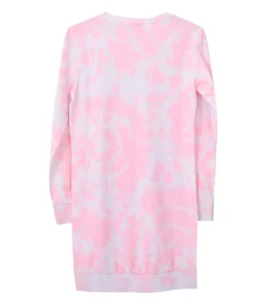 Kleider & Röcke*KIDSWORLD Mädchen Pullover-Kleid mit mit Allover-Batik-Print Sweat-Kleid 55037912 Rosa/Weiß