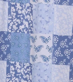 T-Shirts & Tank Tops*KIDSWORLD Mädchen Sommer-Shirt Kurzarm-Shirt mit Allover-Print Rundhals-Shirt 66924407 Blau/Weiß