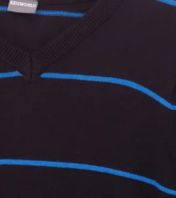 Pullover & Sweater*KIDSWORLD Pullover weicher Kinder Strick-Pulli mit Streifen 24014735 Schwarz/Blau