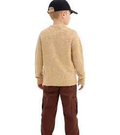 Pullover & Sweater*O46bpx Kinder Bouclé-Strick-Pullover Jungen Stehkragen-Pullover Herbst-Pullover 945781 Beige