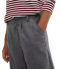 Jeans & Hosen*O46bpx Kinder Hose für Mädchen mit weitem Bein Stoff-Hose Alltags-Hose 924164 Grau