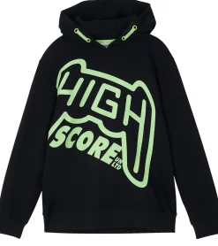 Pullover & Sweater*O46bpx Kinder Kapuzen-Pullover für Jungen Baumwoll-Hoodie mit HIGH SCORE Schriftzug Winter-Pullover 918675 Schwarz/Grün