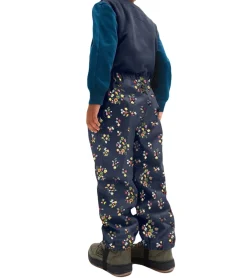 Camping & Outdoor|Jeans & Hosen*O46bpx Kinder Regenhose mit reflektierenden Streifen Thermo-Latzhose für Jungen und Mädchen mit Blumen Muster Matsch-Hose Buddelhose 903967 Dunkel-Blau