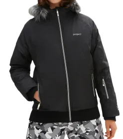 Jacken & Mäntel*O46bpx Kinder Winter-Jacke für Mädchen nachhaltige Ski-Jacke Outdoor-Jacke mit Kapuze und Fellrand zum abnehmen Schneejacke 938001 Schwarz