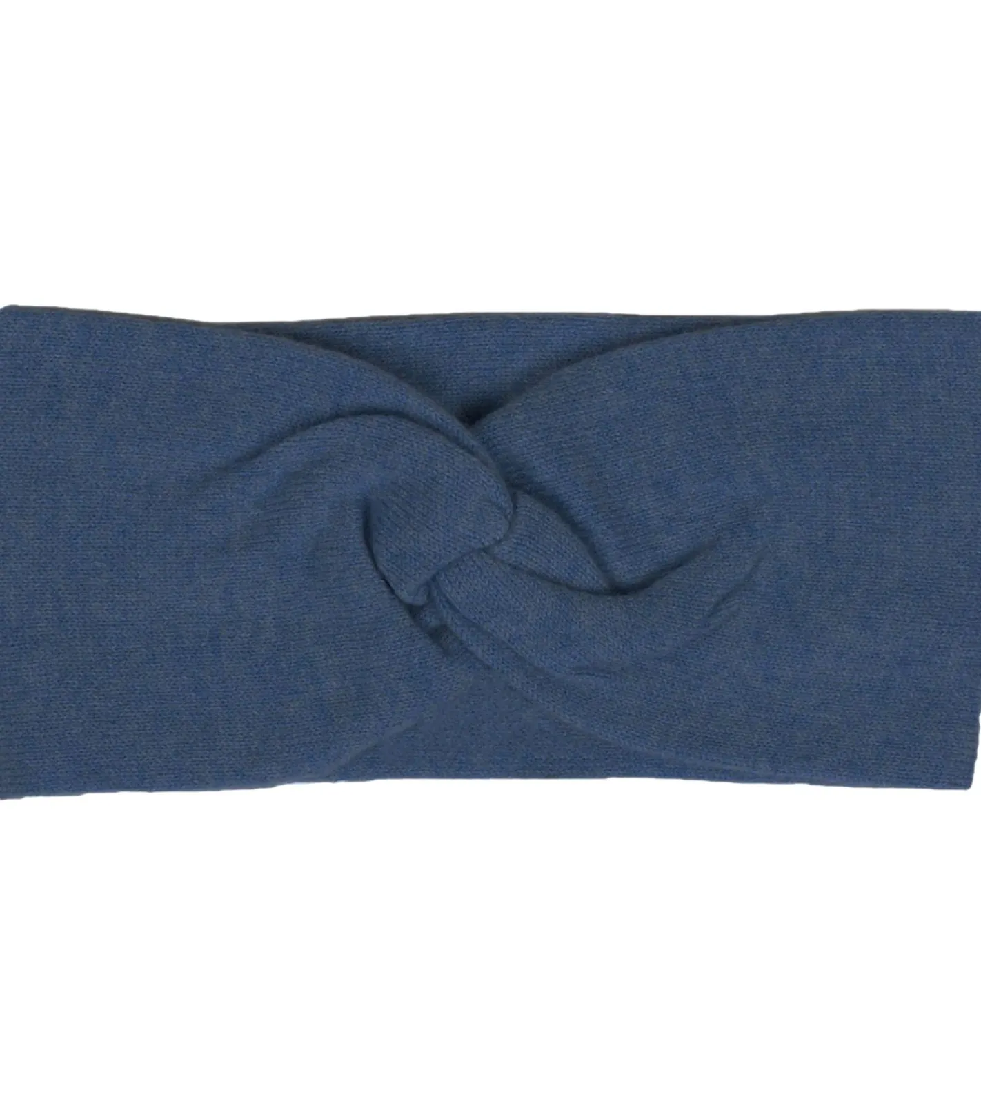 Caps & Mützen*KKS STUDIOS Cashmere KKS STUDIOS Damen Stirnband aus 100% Kaschmir Kopf-Band mit Twist-Knoten 8009S-22 Jeans-Blau
