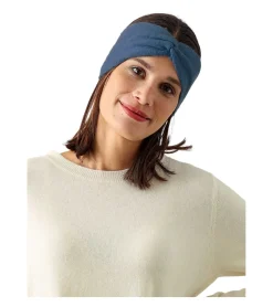 Caps & Mützen*KKS STUDIOS Cashmere KKS STUDIOS Damen Stirnband aus 100% Kaschmir Kopf-Band mit Twist-Knoten 8009S-22 Jeans-Blau